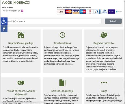 Spletna stran Občine Tišina - vloge in obrazci